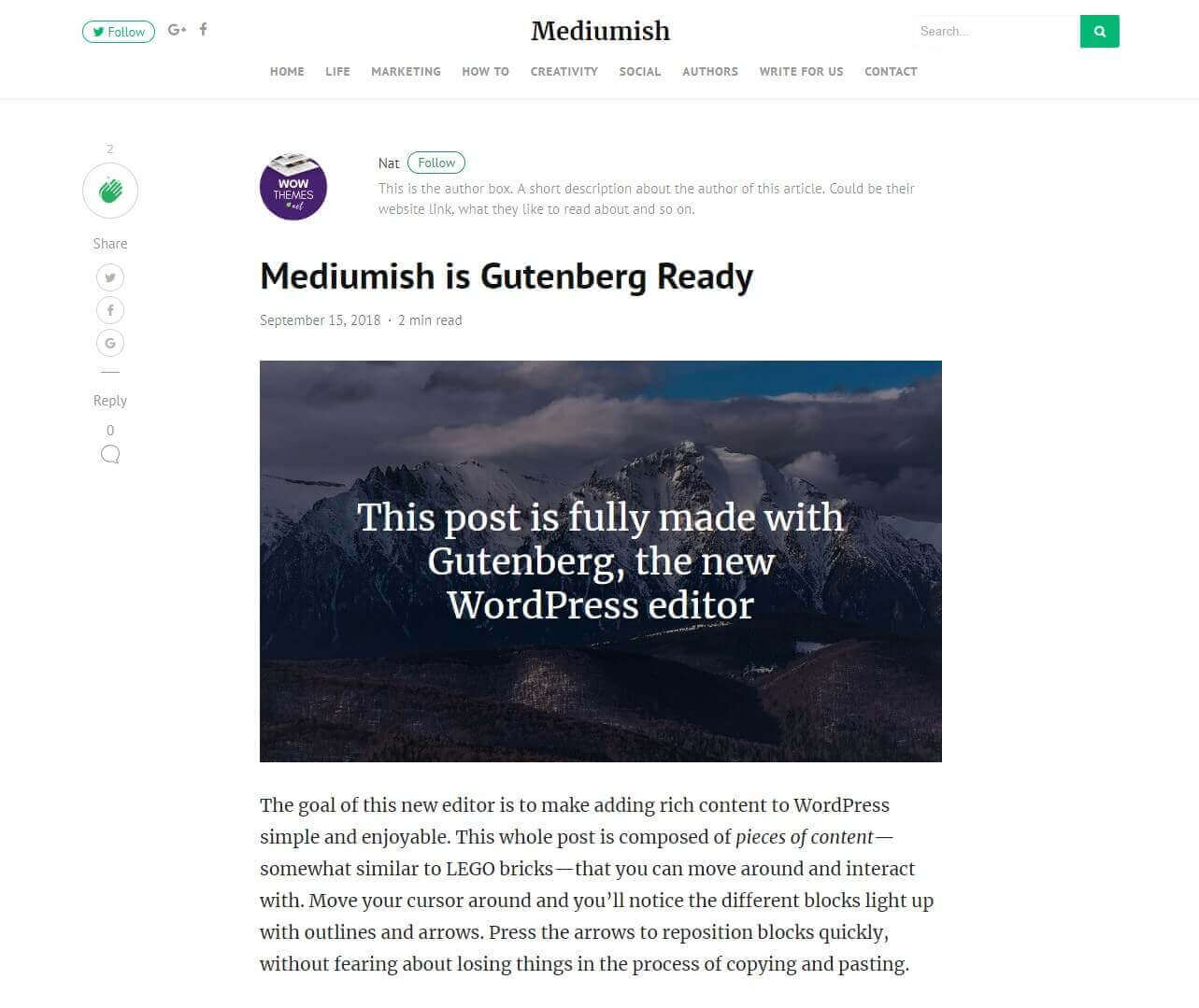 Gutenberg Ready WordPress Themes