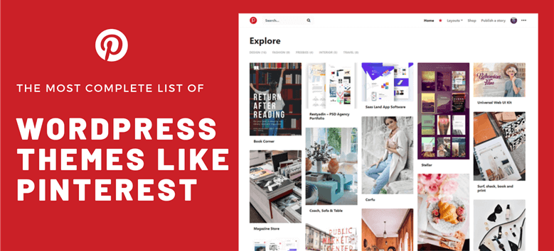 WordPress themes like Pinterest