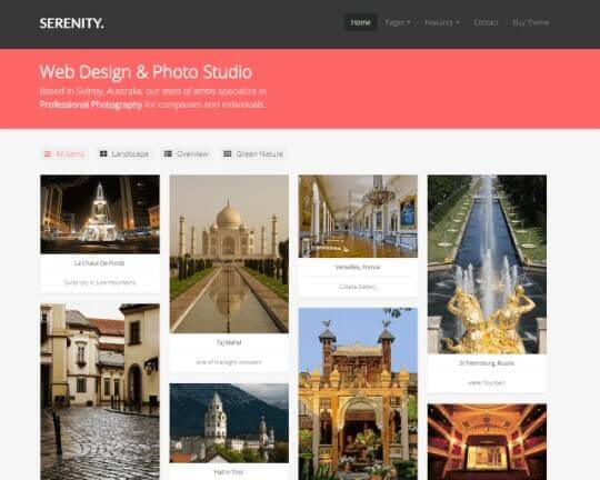 Serenity - Free HTML Bootstrap Template